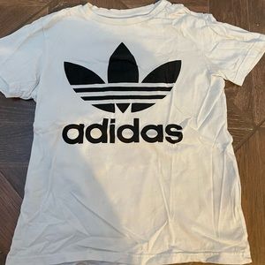 adidas white and black shirt